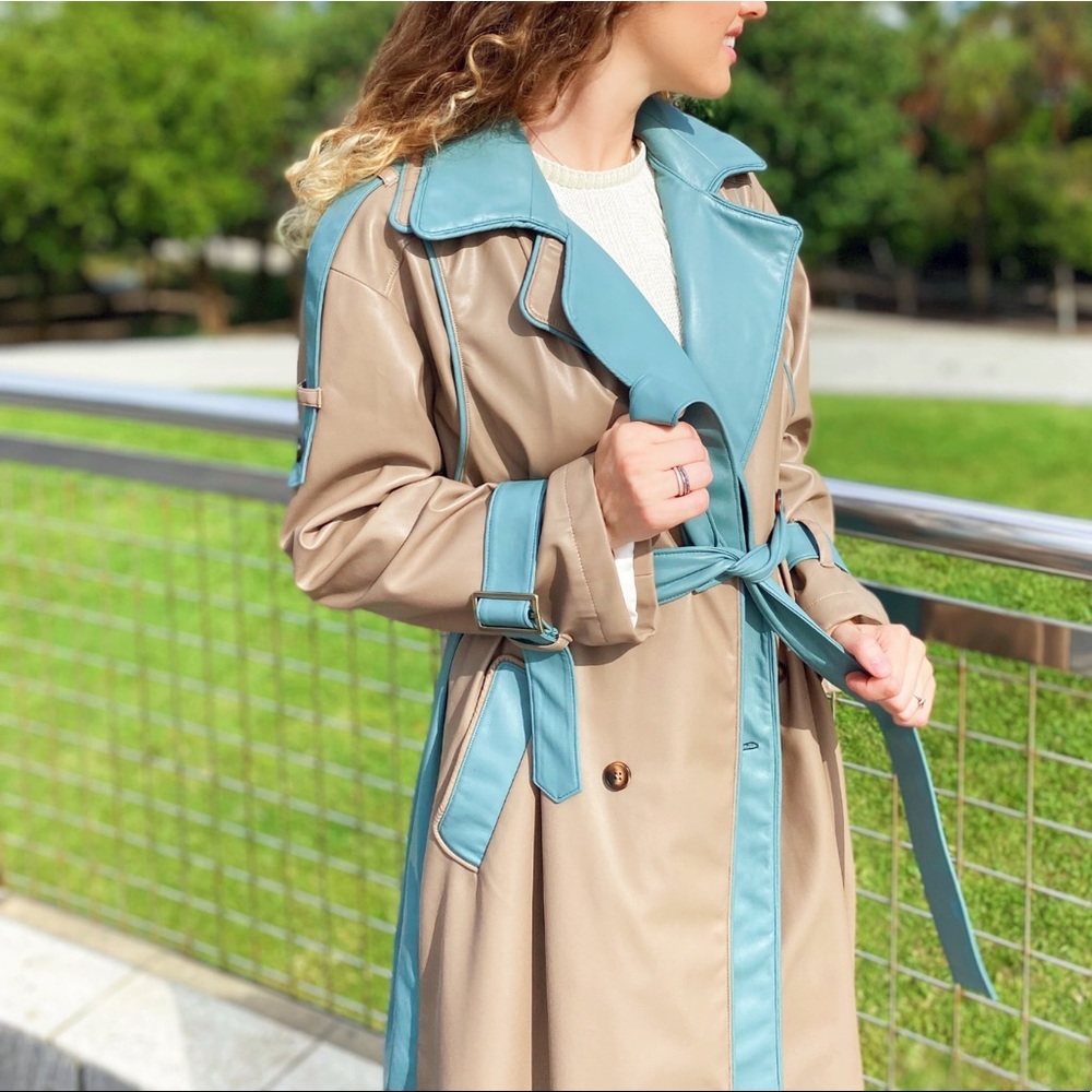 Brand new unique faux leather coat NWT